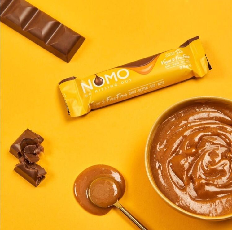 NOMO Chocolate Caramel. Vegan Chocolate bar. A round-up of all the new vegan product releases for September 2020. All the NEW sweet and savoury products released in the UK this month!